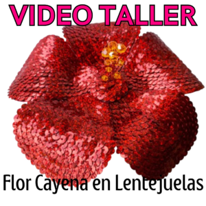 Vídeo Taller Flor Cayena en Lentejuelas