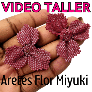 TALLER ARETES FLOR EN MIYUKI