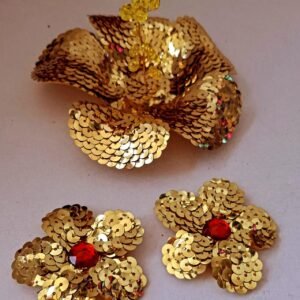 Combo Flor Cayena Mediana(13cm) y Aretes