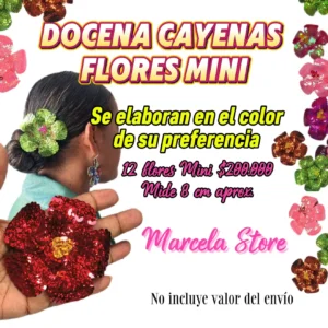 Caja Emprendedora x 12 Flores MINI (8cm) Colores Variados