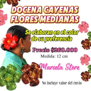Caja Emprendedora x 12 Flores MEDIANAS(13cm) Colores Variados