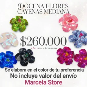 Caja Emprendedora x 12 Flores MEDIANAS(13cm) Colores Variados