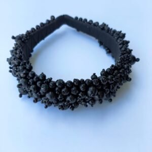 Diadema Mediana Perlas Negras (PROMO)