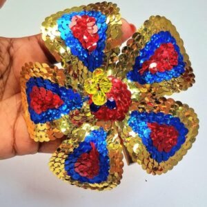 Flor Cayena en lentejuelas Mediana Colombia