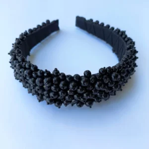 Diadema Ancha en Perlas Negras (PROMO)