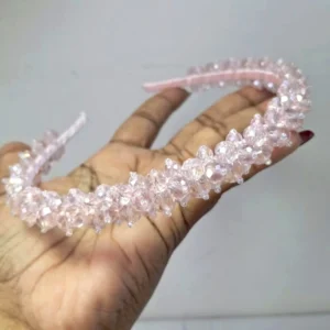 Diadema Delgada en Murano Rosada