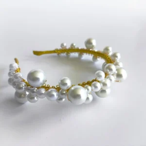Diadema en Almbrismo Perla